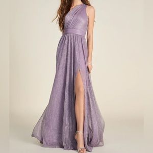 Le Château One Shoulder Lavender Gown Size Medium